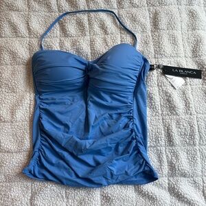 NWT La Blanca Island Goddess Bandeau Tankini Top